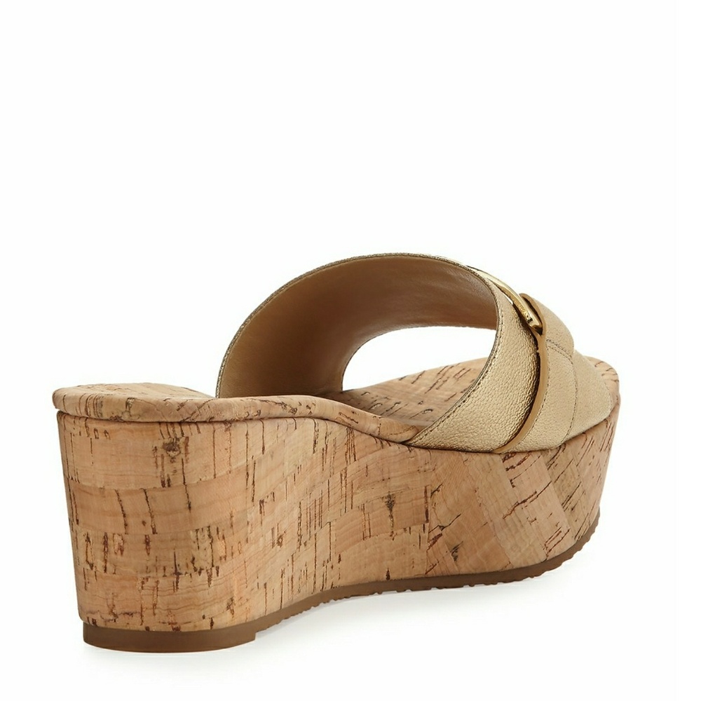 π MICHAEL KORS MK Logo Leather Platform Sandals - Picture 5 of 5